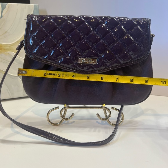 Grace Adele Quilted Purple Clutch - Picture 12 of 13